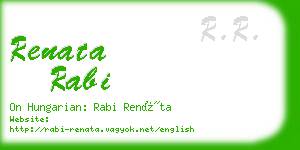 renata rabi business card